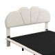 Opulent Beige Full Size Upholstered Platform Bed with LED Lighting