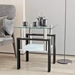 Sleek Square Tempered Glass Coffee Table for Stylish Living Spaces Sleek Square Tempered Glass Coffee Table for Stylish Living Spaces
