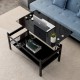 Elegant Glass Lift Top Coffee Table - Modern Living Room Centerpiece