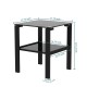 Black Glass Modern Side Center Tables for Living Room, Living Room Furniture