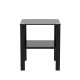 Black Glass Modern Side Center Tables for Living Room, Living Room Furniture