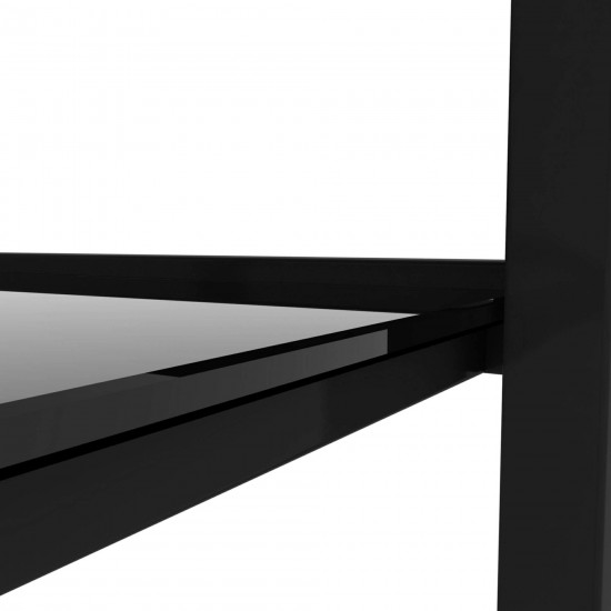 Black Glass Modern Side Center Tables for Living Room, Living Room Furniture