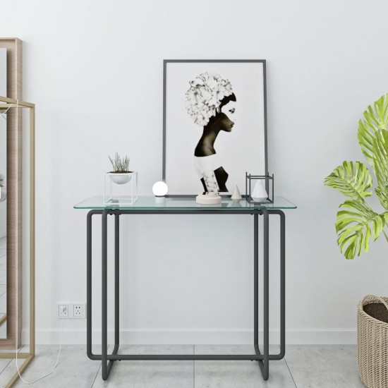 Versatile Tempered Glass Console Table - Modern Design, High Quality