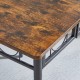 Kitchen Dining Room Table, Iron Wood Square Table for Kitchen Dining Room Furniture