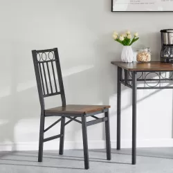 Dining Assemble Metal& Wood Seat Modern Style for Dining Room Decor Folding Retro Chair Dining Assemble Metal& Wood Seat Modern Style for Dining Room Decor Folding Retro Chair