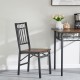 Dining Assemble Metal& Wood Seat Modern Style for Dining Room Decor Folding Retro Chair