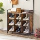 Coat Rack, Hall Tree with Shoe Rack for Entryway, 3-in-1 Entryway Coat Rack and Storage Rack, with 7 Hooks, a Hanging Rod