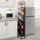 6-Tier Rolling Cart Gap Kitchen Slim Slide Out Storage Tower Rack with Wheels,6 Baskets,Kitchen,Bathroom Laundry Narrow Piaces Utility cart