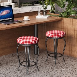Bar Stools,Set of 2 Bar Chairs,25.5In Counter Bar Stools,Country Style Industrial,Easy to Assemble, with Footrest for Indoor Bar Dining Kitchen