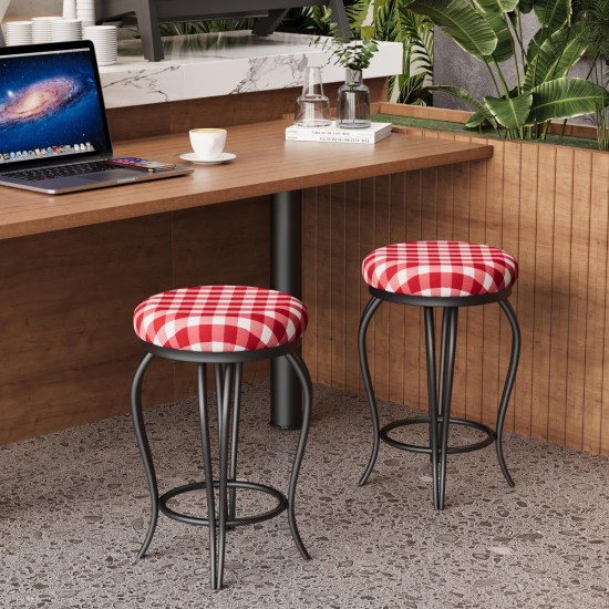 Bar Stools,Set of 2 Bar Chairs,25.5In Counter Bar Stools,Country Style Industrial,Easy to Assemble, with Footrest for Indoor Bar Dining Kitchen