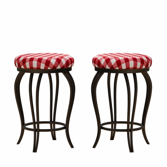 Bar Stools,Set of 2 Bar Chairs,25.5In Counter Bar Stools,Country Style Industrial,Easy to Assemble, with Footrest for Indoor Bar Dining Kitchen