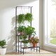 3-Tier Plant Stand Hanging Shelves Flower Pot Organizer Multifunction Flower Display Holder Indoor Outdoor Rack for Living Room Balcony and Garden