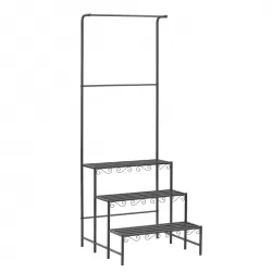 3-Tier Plant Stand Hanging Shelves Flower Pot Organizer Multifunction Flower Display Holder Indoor Outdoor Rack for Living Room Balcony and Garden 3-Tier Plant Stand Hanging Shelves Flower Pot Organizer Multifunction Flower Display Holder Indoor Outdoor Rack for Living Room Balcony and Garden