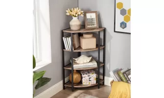   

4-Tier Corner Open Shelf: A Stylish and Space-Saving Solution for Your Living Room, Home Office, or Kitchen