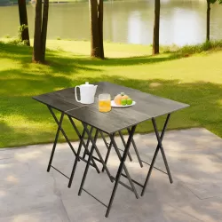Folding Office Table TV Tray Tables Set of 4 TV Trays with Storage Stand Rack Wood Folding TV Tray Foldable Snack Table for Small Space Rustic Grey Folding Office Table TV Tray Tables Set of 4 TV Trays with Storage Stand Rack Wood Folding TV Tray Foldable Snack Table for Small Space Rustic Grey