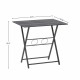 Folding Office Table, Small Foldable Desk for Small Spaces, Space Saving Computer Table Writing Workstation for Home Office, No Assembly Required for Office