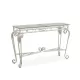 Modern Style Fancy Glass and Metal Table for Entrance, Console Tables for Entryway, Sturdy Hallway Table with Storage, Easy Assembly Sofa Tables for Living Room Modern Style Fancy Glass and Metal Table for Entrance, Console Tables for Entryway, Sturdy Hallway Table with Storage, Easy Assembly Sofa Tables for Living Room