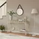 Modern Style Fancy Glass and Metal Table for Entrance, Console Tables for Entryway, Sturdy Hallway Table with Storage, Easy Assembly Sofa Tables for Living Room Modern Style Fancy Glass and Metal Table for Entrance, Console Tables for Entryway, Sturdy Hallway Table with Storage, Easy Assembly Sofa Tables for Living Room