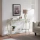 Modern Style Fancy Glass and Metal Table for Entrance, Console Tables for Entryway, Sturdy Hallway Table with Storage, Easy Assembly Sofa Tables for Living Room Modern Style Fancy Glass and Metal Table for Entrance, Console Tables for Entryway, Sturdy Hallway Table with Storage, Easy Assembly Sofa Tables for Living Room