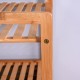 Bathroom Laundry Basket Bamboo Storage Basket with 2-tier Shelf 17.32 x 13 x 37.8 inch