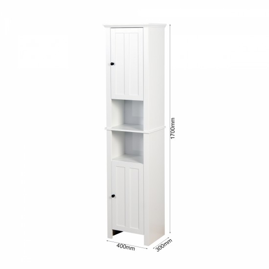 Bathroom Floor Storage Cabinet with 2 Doors Living Room Wooden Cabinet with 6 Shelves 15.75 x 11.81 x 66.93 inch