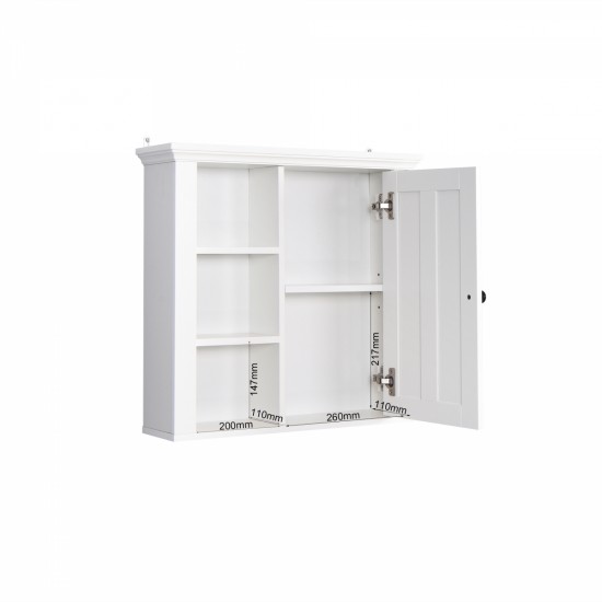 Bathroom Wooden Wall Cabinet with Door | 20.86x5.71x20 inch | Lightweight | xmrclp