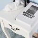 White Living Room Floor-standing Storage Table with a Drawer, 4 Curved Legs