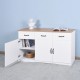 White Buffet Cabinet with Storage, Kitchen Sideboard with 3 Doors and 3 Drawers, Coffee Bar Cabinet, Storage Cabinet Console Table for Living Room