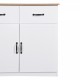 White Buffet Cabinet with Storage, Kitchen Sideboard with 3 Doors and 3 Drawers, Coffee Bar Cabinet, Storage Cabinet Console Table for Living Room