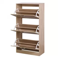 3-Drawer Shoe Storage Cabinet, 3-Tier Wood Shoe Rack Storage Organizer for Entryway 3-Drawer Shoe Storage Cabinet, 3-Tier Wood Shoe Rack Storage Organizer for Entryway