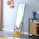 3rd generation gray solid wood frame full length mirror, dressing mirror, bedroom porch, decorative mirror, clothing store, floor mounted large mirror, wall mounted. 58 