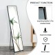 3rd generation black solid wood frame full length mirror, dressing mirror, bedroom porch, decorative mirror, clothing store, floor mounted large mirror, wall mounted. 60 