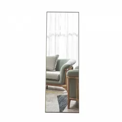 3rd generation gray solid wood frame full-length mirror, dressing mirror, bedroom porch, decorative mirror, clothing store, floor standing large mirror, wall mounted.60 3rd generation gray solid wood frame full-length mirror, dressing mirror, bedroom porch, decorative mirror, clothing store, floor standing large mirror, wall mounted.60
