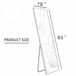 Brown Solid Wood Frame Full-length Mirror, Dressing Mirror, Bedroom Home Porch, Decorative Mirror, Clothing Store, Floor Mounted Large Mirror, Wall Mounted.63 Brown Solid Wood Frame Full-length Mirror, Dressing Mirror, Bedroom Home Porch, Decorative Mirror, Clothing Store, Floor Mounted Large Mirror, Wall Mounted.63