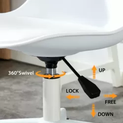 Modern Home Office Desk Chairs, Adjustable 360 °Swivel  Chair Engineering  Plastic Armless Swivel Computer  Chair With Wheels for Living Room, Bed Room Office Hotel Dining Room and White. Modern Home Office Desk Chairs, Adjustable 360 °Swivel  Chair Engineering  Plastic Armless Swivel Computer  Chair With Wheels for Living Room, Bed Room Office Hotel Dining Room and White.
