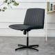 Black High Grade Pu Material. Home Computer Chair Office Chair Adjustable 360 ° Swivel Cushion Chair With Black Foot Swivel Chair Makeup Chair Study Desk Chair. No WheelsW115167391