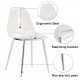 Modern minimalist transparent dining chair, plastic chair, armless crystal chair, Nordic creative makeup stool, negotiation chair, silver plated metal leg 6-piece set, TW-1200