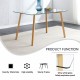 Glass dining table modern minimalist rectangle, 4-6, 0.31 