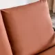Modern Two-Seater Sofa Chair with 2 Pillows - PU Leather, High-Density Foam, Black Coated Metal Frame.Brown SF-D008 Modern Two-Seater Sofa Chair with 2 Pillows - PU Leather, High-Density Foam, Black Coated Metal Frame.Brown SF-D008