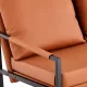 Modern Two-Seater Sofa Chair with 2 Pillows - PU Leather, High-Density Foam, Black Coated Metal Frame.Brown SF-D008 Modern Two-Seater Sofa Chair with 2 Pillows - PU Leather, High-Density Foam, Black Coated Metal Frame.Brown SF-D008