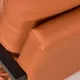 Modern Two-Seater Sofa Chair with 2 Pillows - PU Leather, High-Density Foam, Black Coated Metal Frame.Brown SF-D008 Modern Two-Seater Sofa Chair with 2 Pillows - PU Leather, High-Density Foam, Black Coated Metal Frame.Brown SF-D008