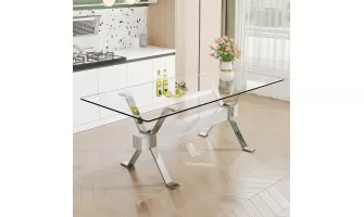 Modern Glass Dining Table: Stylish and Functional for Home and Office
