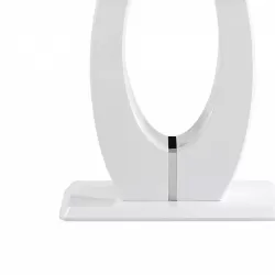 Modern Simple Glossy White Rectangular Counter Bar Table 47.24" x 18.11" x 29.52" For Living Room Bedroom Bedside Entrance House Balcony Office Bathroom