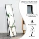 3rd generation black solid wood frame full length mirror, dressing mirror, bedroom porch, decorative mirror, clothing store, floor to ceiling mirror, wall mounted. 58 inches * 15 inches