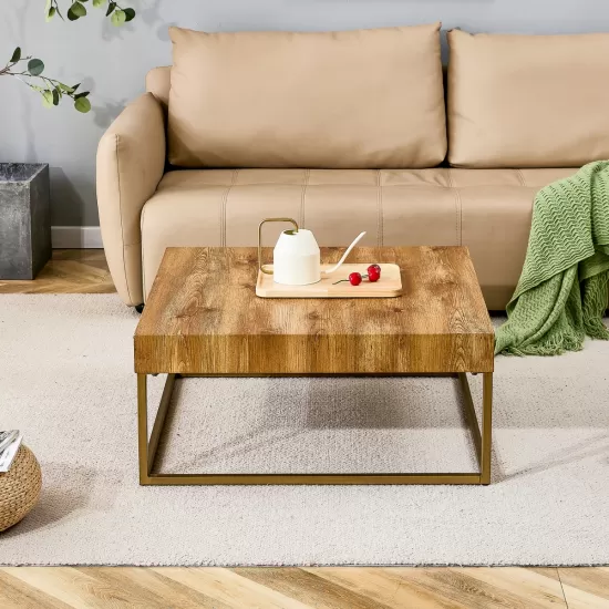 Modern rectangular coffee table, dining table. MDF desktop with metal legs. Suitable for restaurants and living rooms. The size :31.5 Modern rectangular coffee table, dining table. MDF desktop with metal legs. Suitable for restaurants and living rooms. The size :31.5
