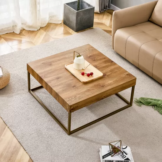 Modern rectangular coffee table, dining table. MDF desktop with metal legs. Suitable for restaurants and living rooms. The size :31.5 Modern rectangular coffee table, dining table. MDF desktop with metal legs. Suitable for restaurants and living rooms. The size :31.5