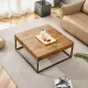 Modern rectangular coffee table, dining table. MDF desktop with metal legs. Suitable for restaurants and living rooms. The size :31.5 Modern rectangular coffee table, dining table. MDF desktop with metal legs. Suitable for restaurants and living rooms. The size :31.5