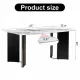 Modern minimalist rectangular dining table, white imitation marble tabletop, MDF table legs with gold metal decorative strips. Suitable for restaurant and living room F-HH Modern minimalist rectangular dining table, white imitation marble tabletop, MDF table legs with gold metal decorative strips. Suitable for restaurant and living room F-HH
