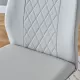 Equipped with faux leather cushioned seats - living room chairs with metal legs, suitable for kitchen, living room, bedroom, and dining room side chairs, set of 4 (light gray+PU Leather)C-001 Equipped with faux leather cushioned seats - living room chairs with metal legs, suitable for kitchen, living room, bedroom, and dining room side chairs, set of 4 (light gray+PU Leather)C-001