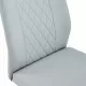 Equipped with faux leather cushioned seats - living room chairs with metal legs, suitable for kitchen, living room, bedroom, and dining room side chairs, set of 4 (light gray+PU Leather)C-001 Equipped with faux leather cushioned seats - living room chairs with metal legs, suitable for kitchen, living room, bedroom, and dining room side chairs, set of 4 (light gray+PU Leather)C-001